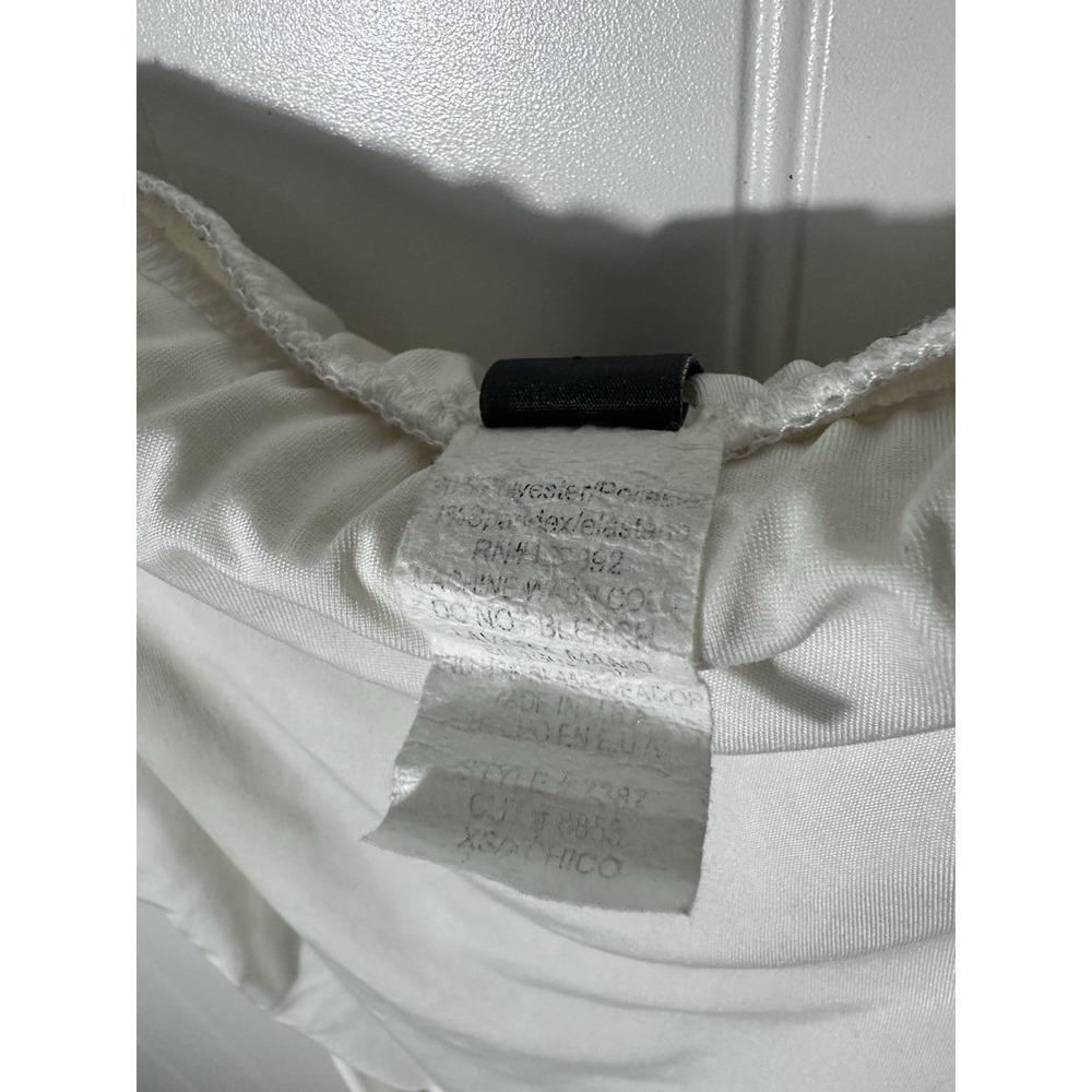 Windsor White Ruched Midi Dress Spaghetti Strap Bodycon XS - Picture 5 of 6
